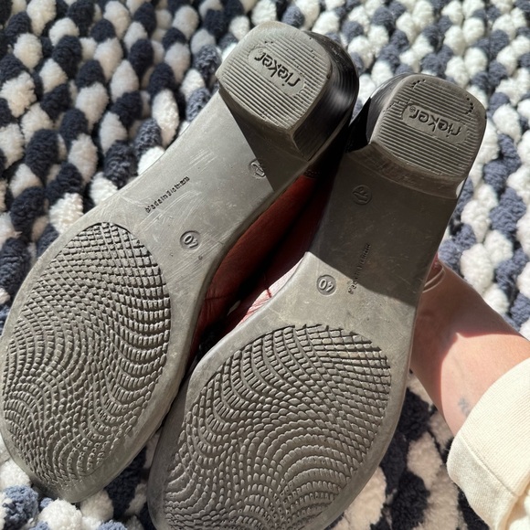 Rieker Red and Brown Women's mules - Picture 5 of 7